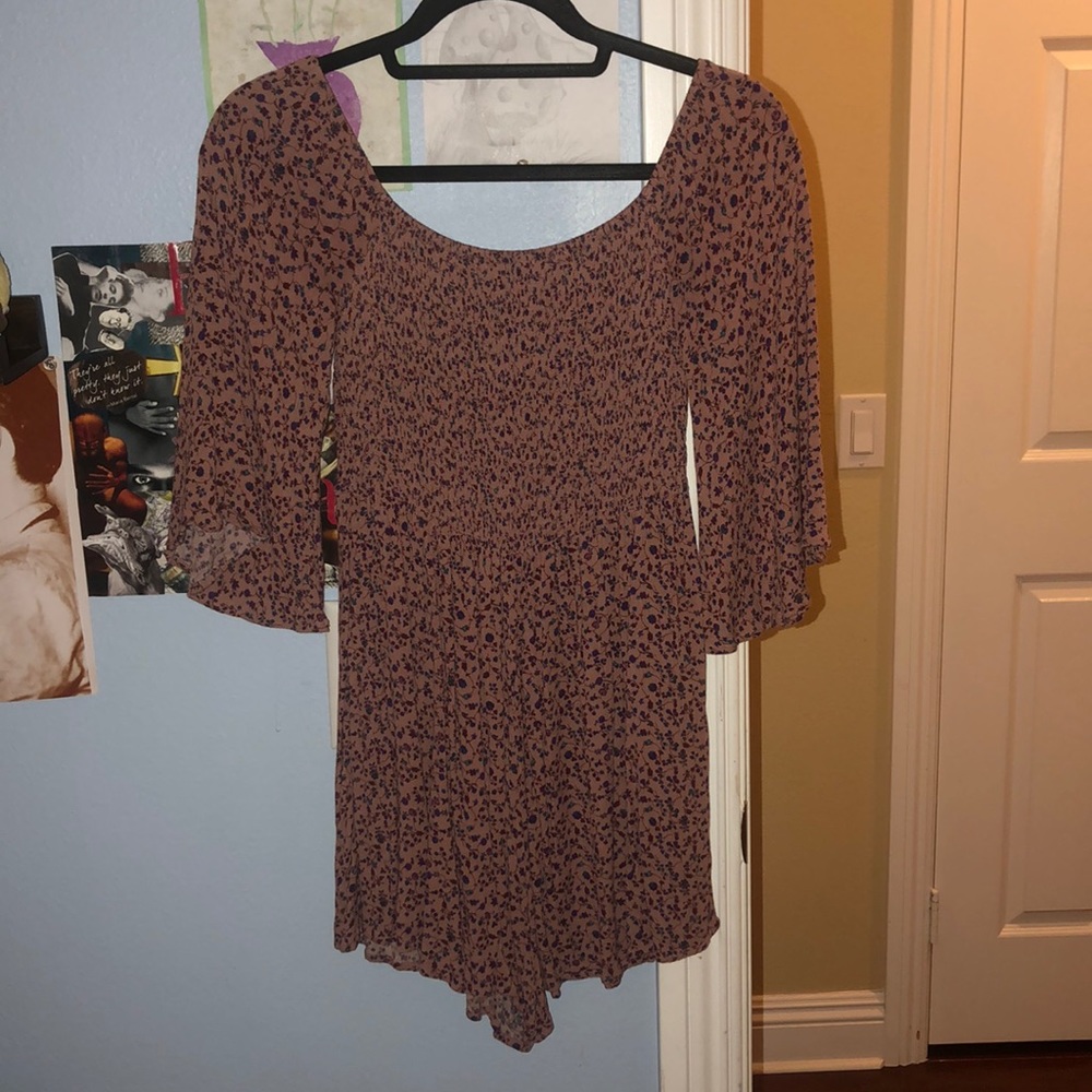 Off the shoulder romper dress